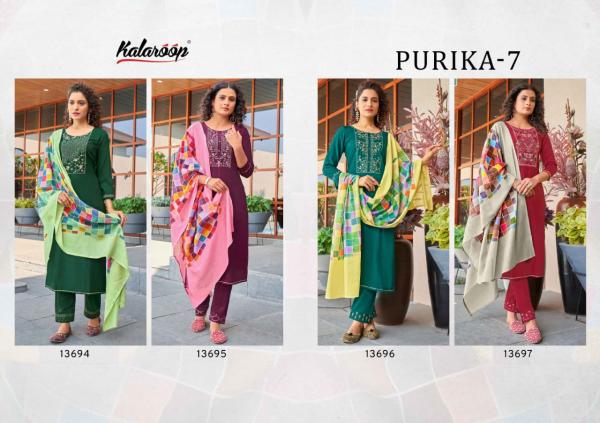 kalaroop Purika Vol 7 Cotton Silk Designer readymade collection